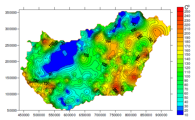 Geotermikus energia potenciál 3.4.2.1 A geotermikus energiahasznosítás helyzete, lehetőségei Magyarországon A geotermikus energia forrása a Föld mélyén fekvő radioaktív anyagok bomlása (kb.