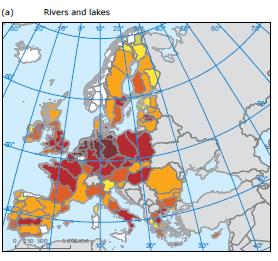 karszt víztestből öt tekinthető gyenge állapotúnak. A termál karszt és a porózus termál víztestek kémiai állapota jónak tekinthető. 2.