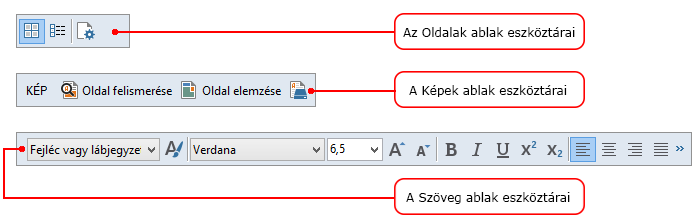 A Ctrl+Tab lenyomásával egyik ablakról egy másikra válthat. Az Alt+1 lenyomásával aktívvá teheti az Oldalak ablakot. Az Alt+2 lenyomásával aktívvá teheti a Kép ablakot.