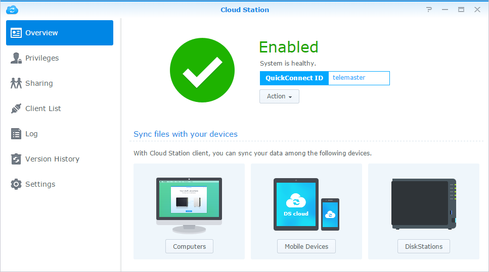 Fájlok elérése WebDAV segítségével A WebDAV vagy CalDAV engedélyezése esetén (Vezérlőpult > Fájlszolgáltatások > WebDAV) távolról is kezelheti és módosíthatja a Synology NAS eszközön tárolt fájlokat