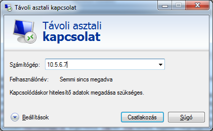 Az operációs rendszer menedzselése távolról 133 Windows 7 esetén alkalmazható a Vezérlőpultban található RemoteAppés asztali kapcsolatok beállítási lehetőség, amellyel megadhatóak a távoli kapcsolat