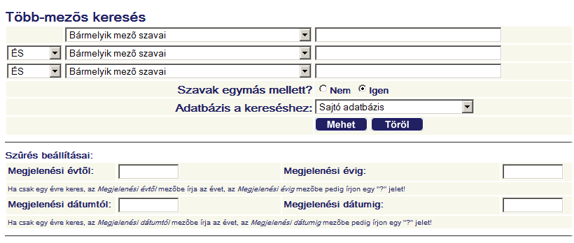 7. Javasolt adatbázisok kutatáshoz 7.2.