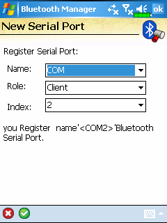 Soros Port Amennyiben Bluetooth GPS szoftvert használ, be kell állítsa a soros portot. Klikkeljen a Serial Port fülre, majd a Register new serial port -ra. 1.