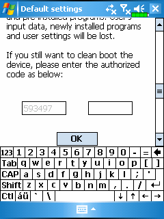 Alapértelmezett beállítások Érintse meg a, Programs, Utilities, majd a Default Settings opciót. 1. Ha véletlenül indította el az alkalmazást nyomja meg az jelet, hogy kilépjen belıle.