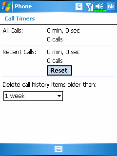 Hívás indítása a hívás elızmények "Call History" alapján Klikkeljünk a "Call History" gombra a Phone képernyın az alábbi képernyı megjelenítéséhez.