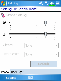 Scenarios - Üzemmódok Klikkeljen a, Programs, Phone, majd a Scenarios -ra. ❶ ❷ ❸ ❹ A Scenarios ikonok bármelyikére kattintva a Today képernyın is elérjük a Scenarios-t.