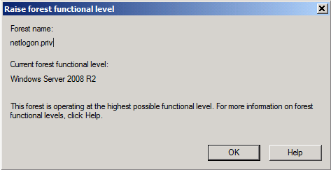 AD* R2 módú erdő Tartományvezérlő lehet: R2 A Windows Server 2008-hoz hasonlóan megint csak a puskapor teljes mértékű elfogyásáról van szó (nézzük csak meg az R2 tartományi szintnél, hogy mennyi