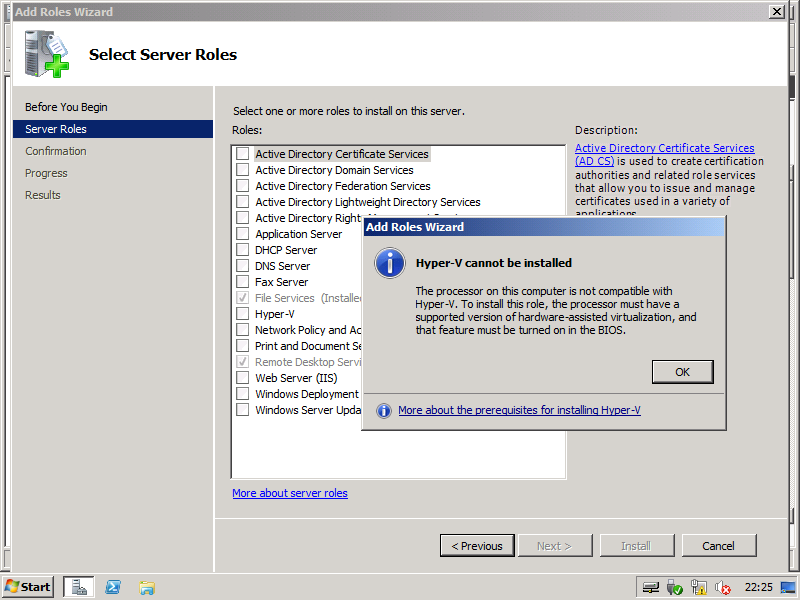 WINDOWS SERVER 2008 R2 Ha Hyper-V-t szeretnénk használni, és megfelel a gépünk a követelményeknek, akkor szokásosan a Server Manager-ben kezdünk, mivel a Hyper-V egy szerepkör.