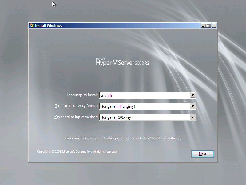 HYPER-V A Hyper-V Server 2008 R2 hardveres igényei teljesen megegyeznek a GUI-s változat igényeivel. Semmi további extra, sőt, a parancssoros működésből fakadóan jóval kevesebbel is beéri.