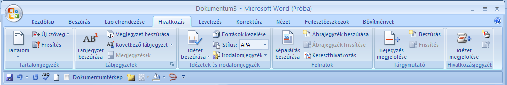 Munka a Word-környezetben 11. Az Esc billentyű megnyomásával választás nélkül zárjuk be a gyűjteményt!. 12.