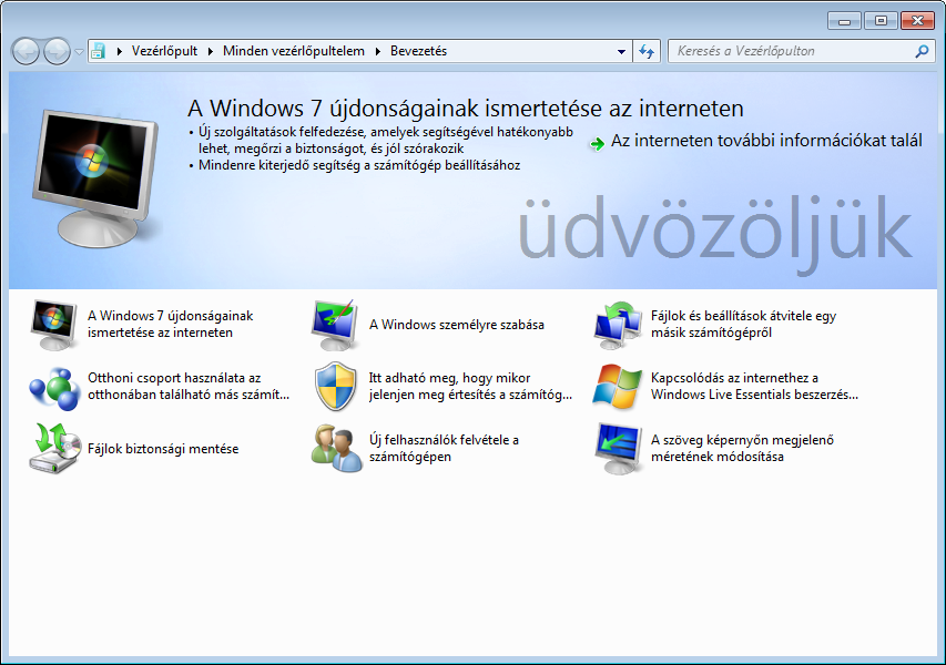 Szoftver Windows 7 - Bevezetés Mindent megtudhat, ami a Windows beállításához szükséges.