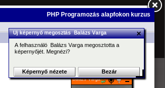 Az alkalmazás nem zárul be a konferencia teremből való kilépéssel!