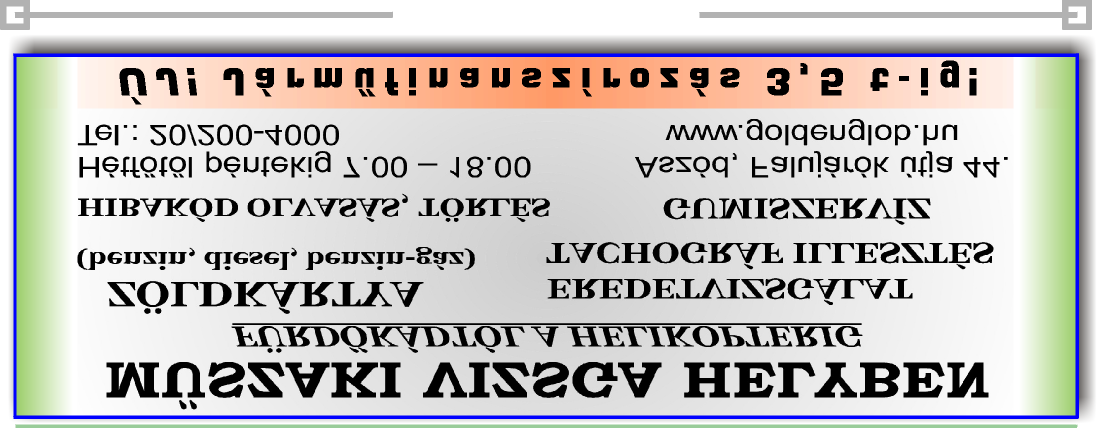 2 Módosított rendeletek, részben emelkedõ díjak Lapunk nyomdába adása elõtt legutóbb november 25-én ülésezett városunk képviselõ-testülete.