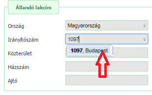 7.2.2. Gyermekágyas anya fül 2. blokk Állandó lakcím Az állandó lakcím blokkban a szülő nő lakcímét igazoló hatósági igazolványon szereplő állandó lakóhely megadása szükséges.