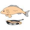 HAL ÉTELEK FISHES - Roston harcsafilé Molnárné módra (fokhagymás, tejfölös 1950 Ft fűszeres burgonyával) Grilled Sheat-fish w.