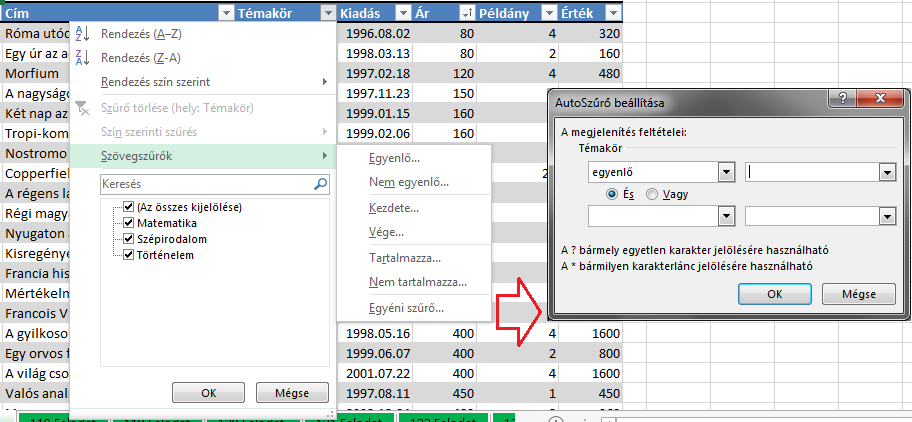 TÁBLÁZATOK ÉS KIMUTATÁSOK 31 négyzetet.