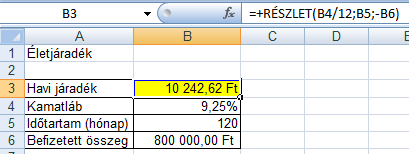 Szakács Béla: Az Excel 2007 gyakorlati, kreatív használata Adattáblák Az adattáblák a mi lenne, ha eljárás, amely során megvizsgálhatja, hogy a cellákban lévő értékek megváltoztatása hogyan hatna a