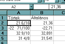 Formázás Microsoft Excel XP Tekintse meg. A formázás után kattintással válassza ki az egyik cellát, majd ellenőrizze a szerkesztősorban. Bár kijelzésre került a Ft, valójában nem része az adatnak.