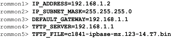 8. ISP felelősség CCNA Discovery 4.1 A ROMmon környezeti változóinak beállításához be kell gépelni a változó nevét, majd az egyenlőség (=) jelet, és végül a változó értékét. Például az IP-cím 10.