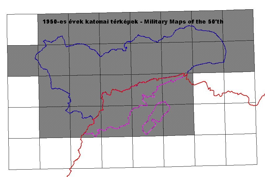 katonai felmérés georeferált szelvényei 1950es évek katonai térképei 25 db térképszelvény georeferálását végeztük el. (5.