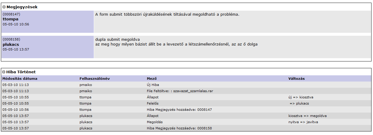 Ha kész a javítás, legalábbis amikor a programozó ezt gondolja, akkor a tesztelésre vár státusszal látja el a hibát. Ezután többen is tesztelhetik a javítást.