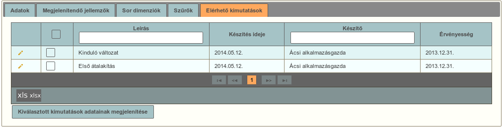 A "Szűrők" fülön szakfeladatok, illetve intézmények kivonhatók az - adott - elemzésből.