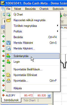 1.04 A program elindítása A kereskedési programot a telepítést követően a Start menüben található ikonra, vagy a telepítés során a választásnak megfelelően az Asztalon található gyorsikonra kattintva