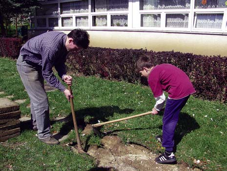 Társadalmi munka Az iskolaszék társadalmi munkát szervezett április 9-én az iskolába járó gyermekek, szüleik, és az iskola alkalmazottai részére.