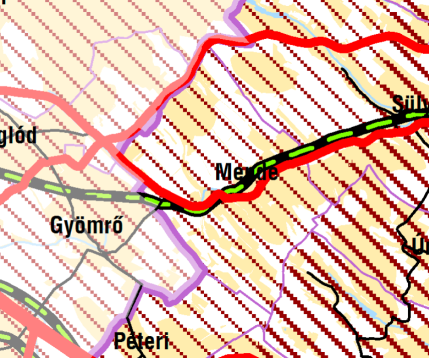 T.sz.: 2053 - Mende Község A megyei térségi övezetek (határozattal jóváhagyott)4 Kivonat 1.1. sz.