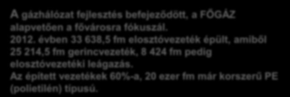 csőrendszer található, melynek minimális élettartama 50 év, így itt nagyobb rekonstrukcióra nincs szükség.