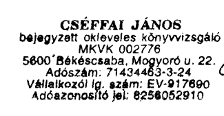 ~ 20 ~ Végső konklúzió: A három lehetőségből a harmadikat javaslom a Polgármester úrnak, a Tisztelt Képviselő Testületnek elfogadni, az alábbiak miatt, amely 9 millió Ft-os eltéréssel megegyező a