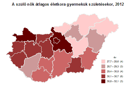 Borsod-Abaúj-Zemplén Megyében, 2012-ben 12,5 % a 19 év alatti anyák által szült csecsemők halandósága.