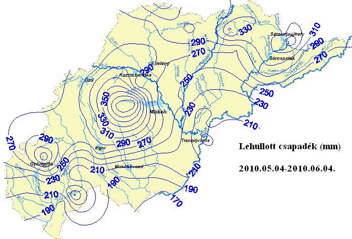 Ennek a rendkívüli csapadéknak a zöme, május 15-én és 16-án a Zsófia, majd május 31-június 4-e között az Angéla ciklonhoz volt köthető.