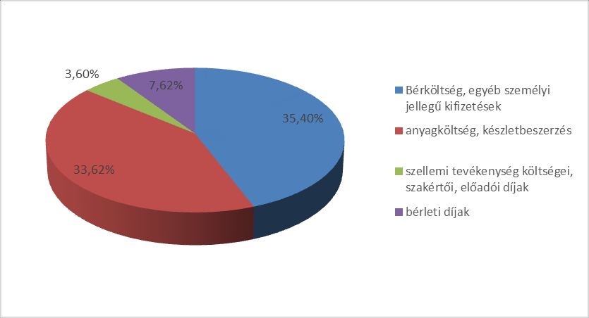 készletbeszerzés, a sportági felszereléseket a komoly edzésmunka érdekében nem nélkülözhetőek. A szellemi tevékenység költségein jelen projektnél a sportorvosi költségeket értjük.