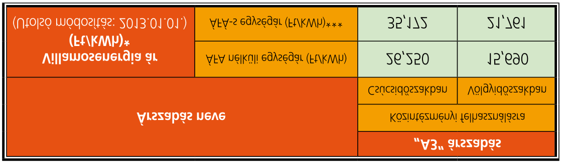 tartalmazó, de a rendszarhasználati díjak nélküli egységár A táblázatban szereplõ rendszerhasználati díjtételek kizárólag profil elszámolású, kisfeszültségû I.-es és II.