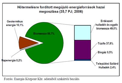 A ~63 PJ volumenű távhőpiac Magyarországon az összes hőigénynek csak viszonylag kis hányadát (~1/6-át) képviseli, amelynek mintegy kétharmadát villamosenergia-termeléssel kapcsoltan állítják elő.