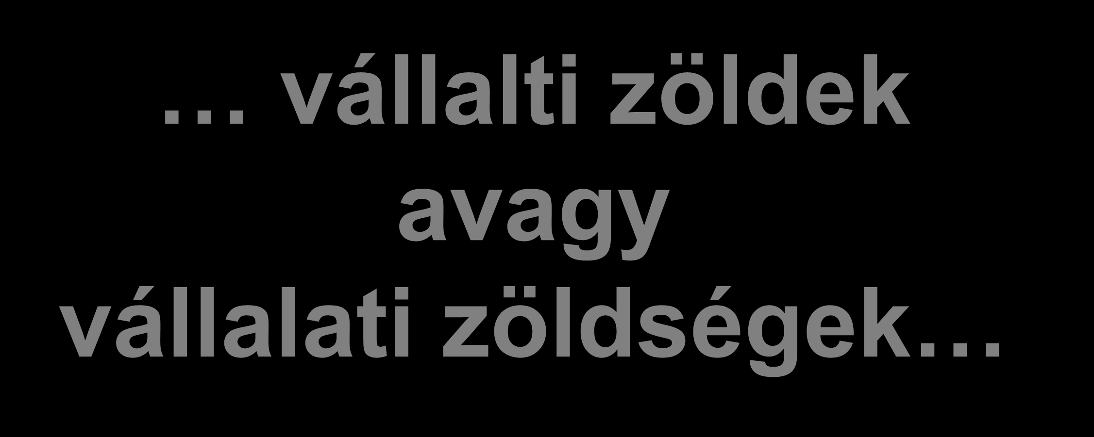 vállalti zöldek avagy vállalati