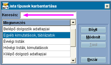 Törzsadatok 98 Természtesen lehetőség van saját iratgyűjtő/lista típus létrehozására is. Fontos! Minden egyedi listának tartoznia kell valamelyik iratrendezőhöz!