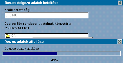 9 Infotéka Bér kiválasztás után hozzá kell rendelni. Amennyiben az utolsó "Hozzárendelés" is megtörtént, megindul automatikusan a betöltés, aminek folyamatát egy futó csík mutatja.