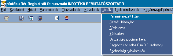 163 Infotéka Bér A <Kilép> gombra kattintva elhagyhatjuk az ablakot. 8.