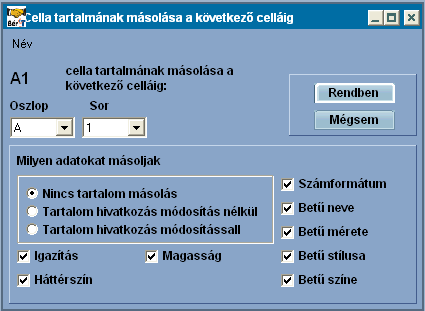 Listák 182 - A nyomógombra kattintva a táblázatunkban, az aktív cella betűtípusát állíthatjuk be.