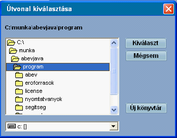 297 Infotéka Bér Ikon lenyomása után tudja a megfelelő könyvtárat kiválasztani, ha az nem sikerült automatikusan.