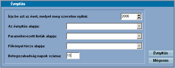 Paraméterek 38 az alábbi beállítást. Főkönyvi törzs alapja - A legördülő menüben több választási lehetőség jelenik meg. Ha más programban (pl.