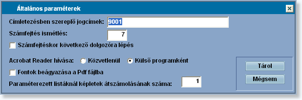 39 Infotéka Bér Az Általános paraméterek menüpontot választva, az alábbi képernyőt kapjuk: Címletezésben szereplő jogcímek - A címletezésnek kizárólag abban az esetben van értelme, ha a jövedelem nem