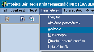 Paraméterek 40 lesz. Paraméterezett listáknál képletek átszámolásának száma - Ha az Infotéka Kft. által készített lista paramétereket használja, akkor elegendő az itt megadott 1-es érték.