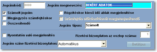 Törzsadatok 64 Bővít - Újabb jogcímkódot adhatunk meg a programunknak, a korábban meglévők mellé. Jogcímkód - Az adott jogcímkód egyedi azonosítója.