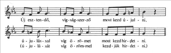 III. Késő középkori zenénk f) Az iskola nem-liturgikus énekgyakorlatát még számos népszokásban kinyomozhatjuk.