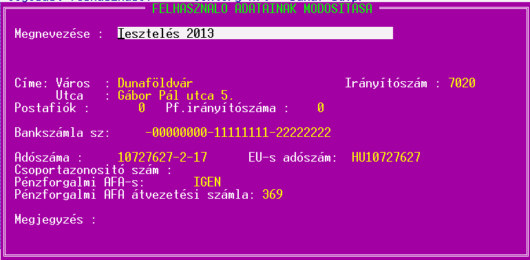 CF-2000/Contorg Integrált Rendszer 2013 változásai 2013-ban a Contorg DOS-os könyvelőprogramjainak működését érintő változás az áfatörvényben bevezetett pénzforgalmi áfa elszámolásához (PF-áfa), a