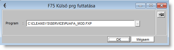 A beállítások legvégén egy szerviz program lefuttatása is szükséges. A program (puafa_mod.fxp) a honlapunkról (http://www.cleansoft.hu) letölthető.
