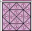 Itt nem kell minden elemet felhasználni. 12. Rakjuk ki az 1. sorszámmal jelölt alakzatot a 3. sorszámmal jelölt alakzattal! 13. Ha a nagy négyzet területe 16 egység, akkor mennyi a területe a 3.
